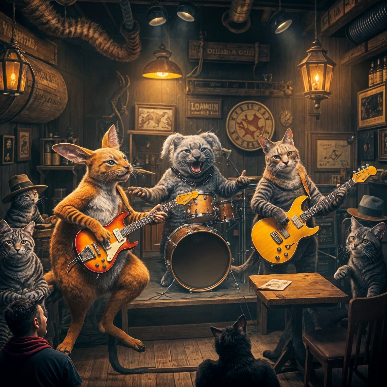 Australian Animals Rock Band in Fantasy Tavern