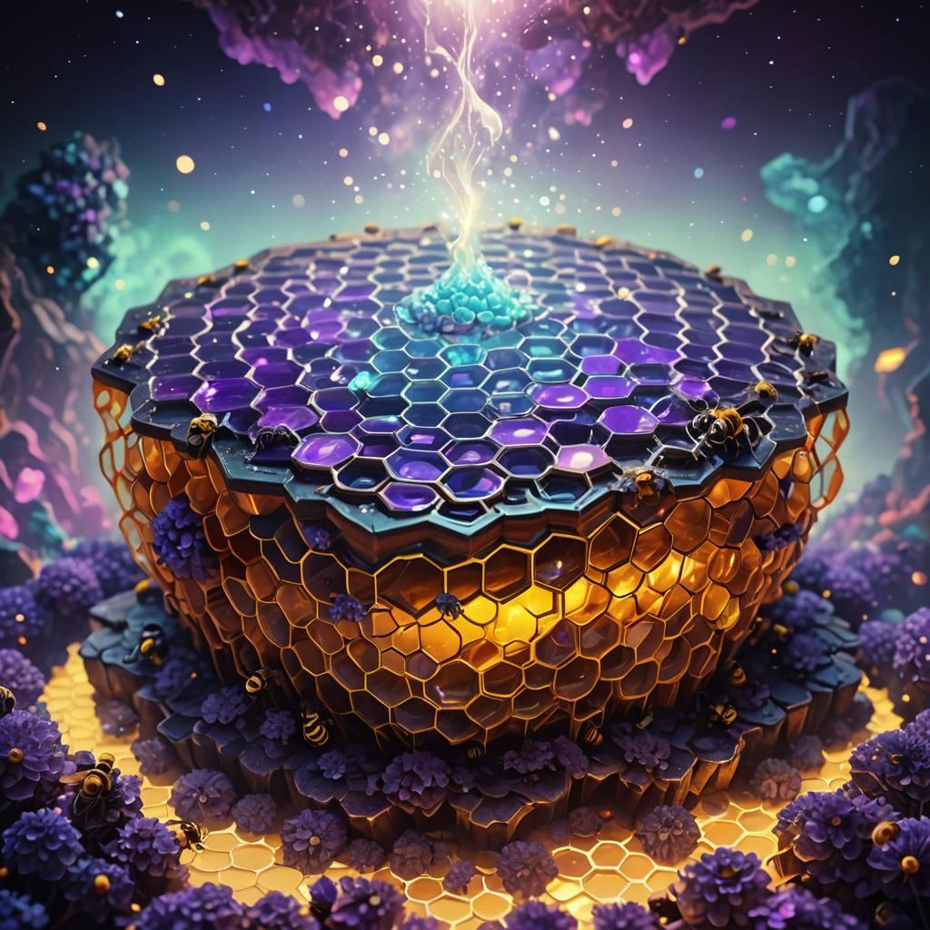 Whimsical Honeycomb Haven of Magic Potions