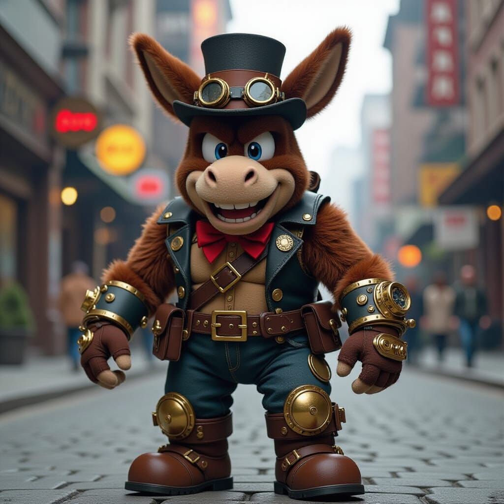 Donkey Kong in Steampunk Attire