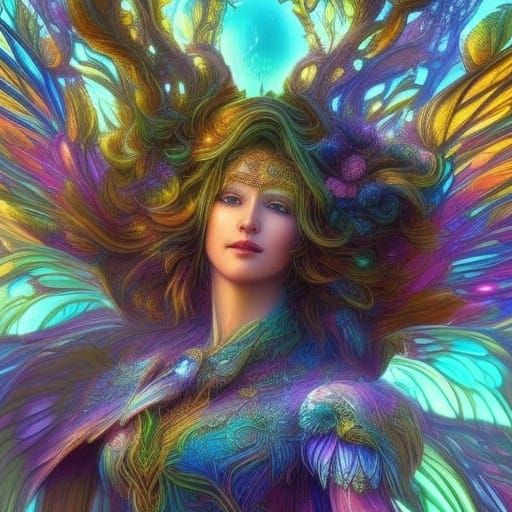 Fairy Goddess in Ethereal Forest: Mythic Realism