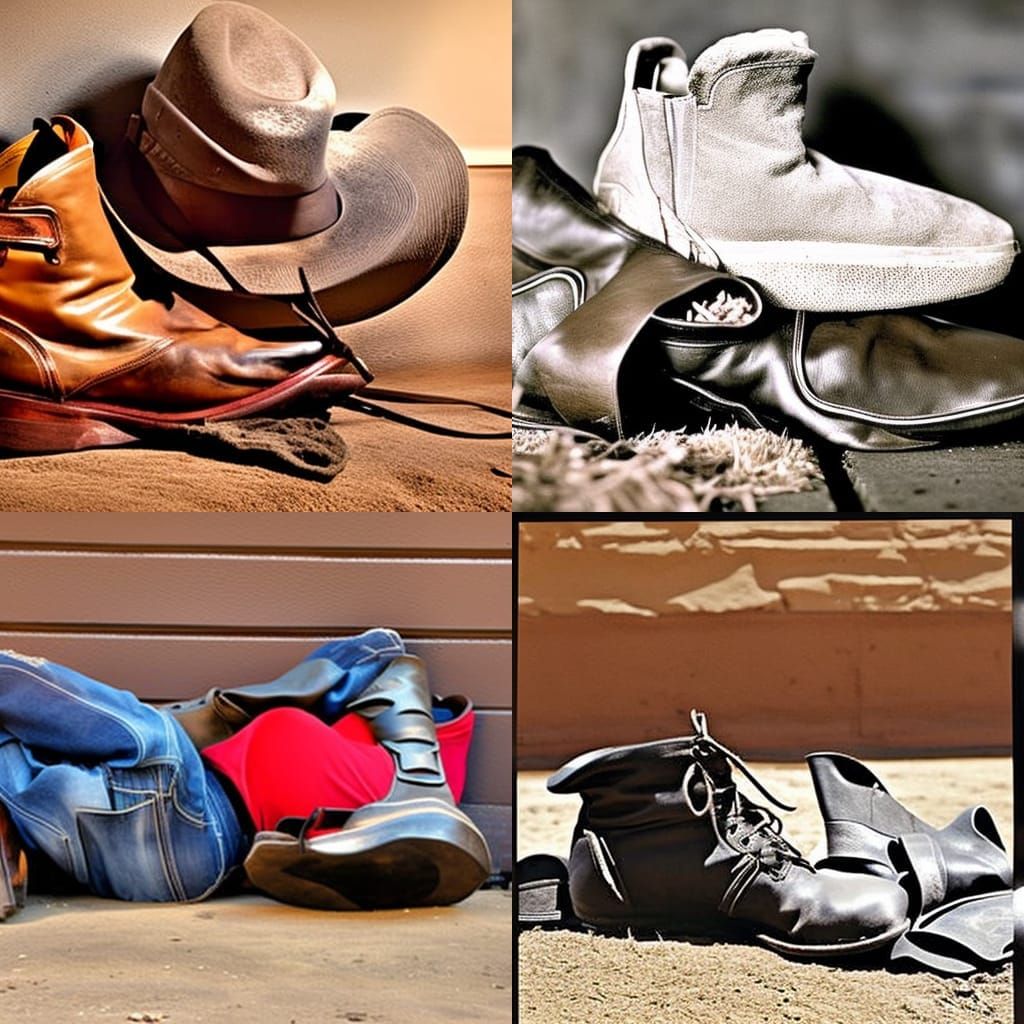 A Cowboy in Repose with Boots On