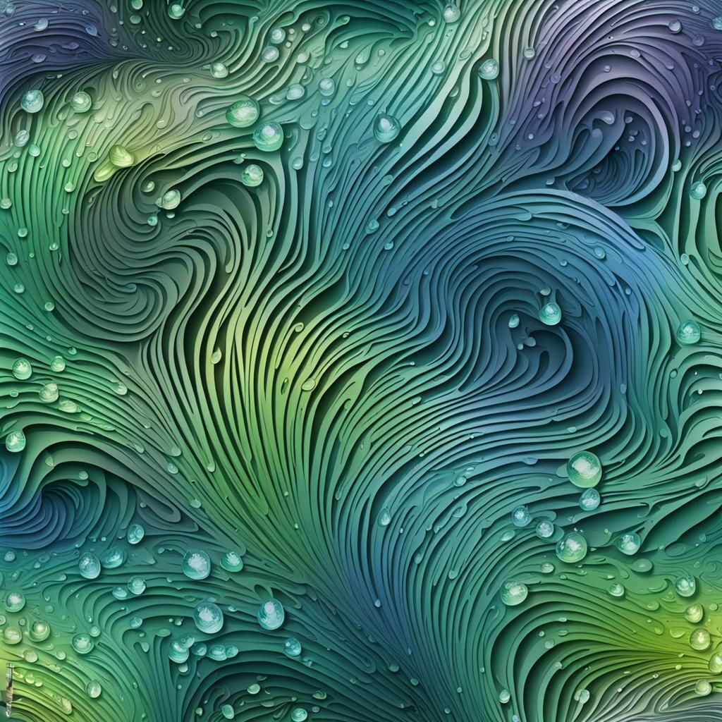 Ethereal Dew Drops Dancing in Rainforest Abundance