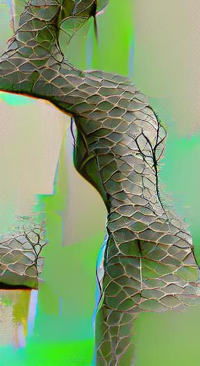 Serpentine Skin Clings to Ancient Tree Roots