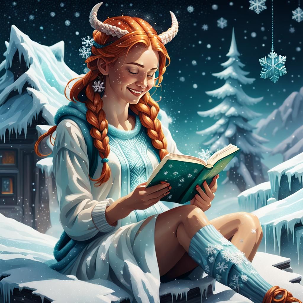 Ethereal Elf Maiden Enchants with Winter Wonderland