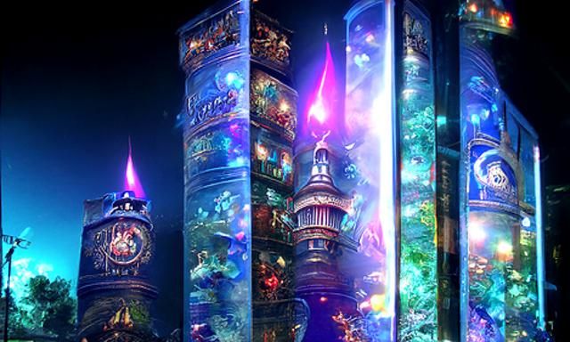 Spiral Magic Tower in Vibrant HDR