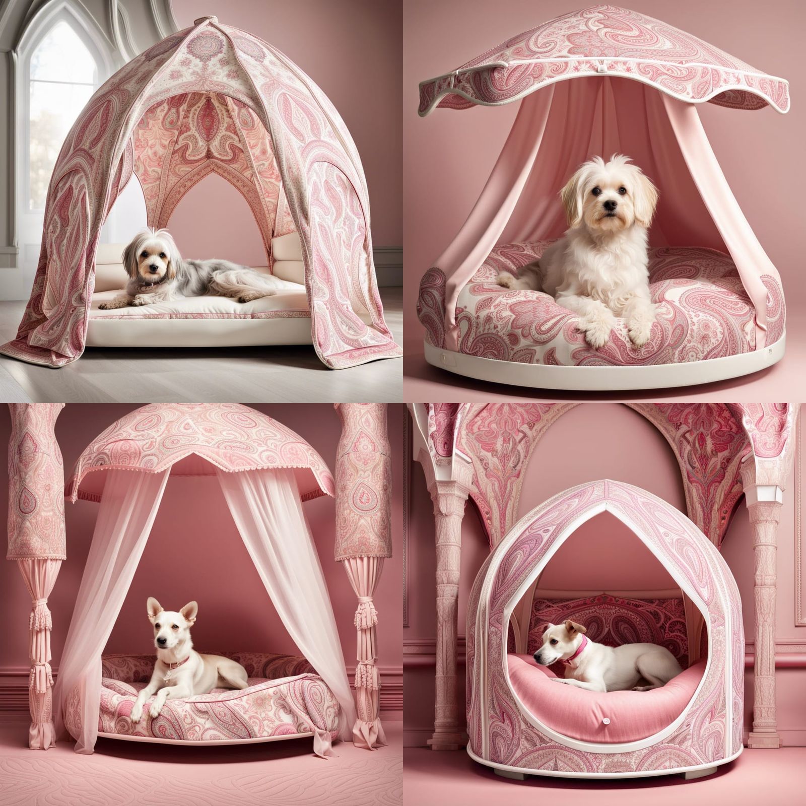 Princess canopy dog beds
