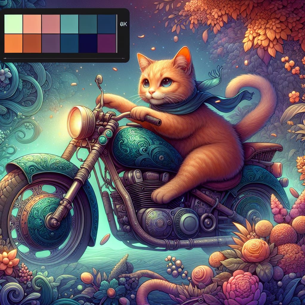 Whimsical Ginger Cat Conquers the Open Road