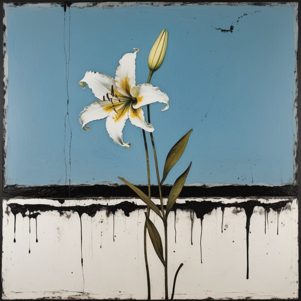 Abstract Bloom in Soft Expressionist Style