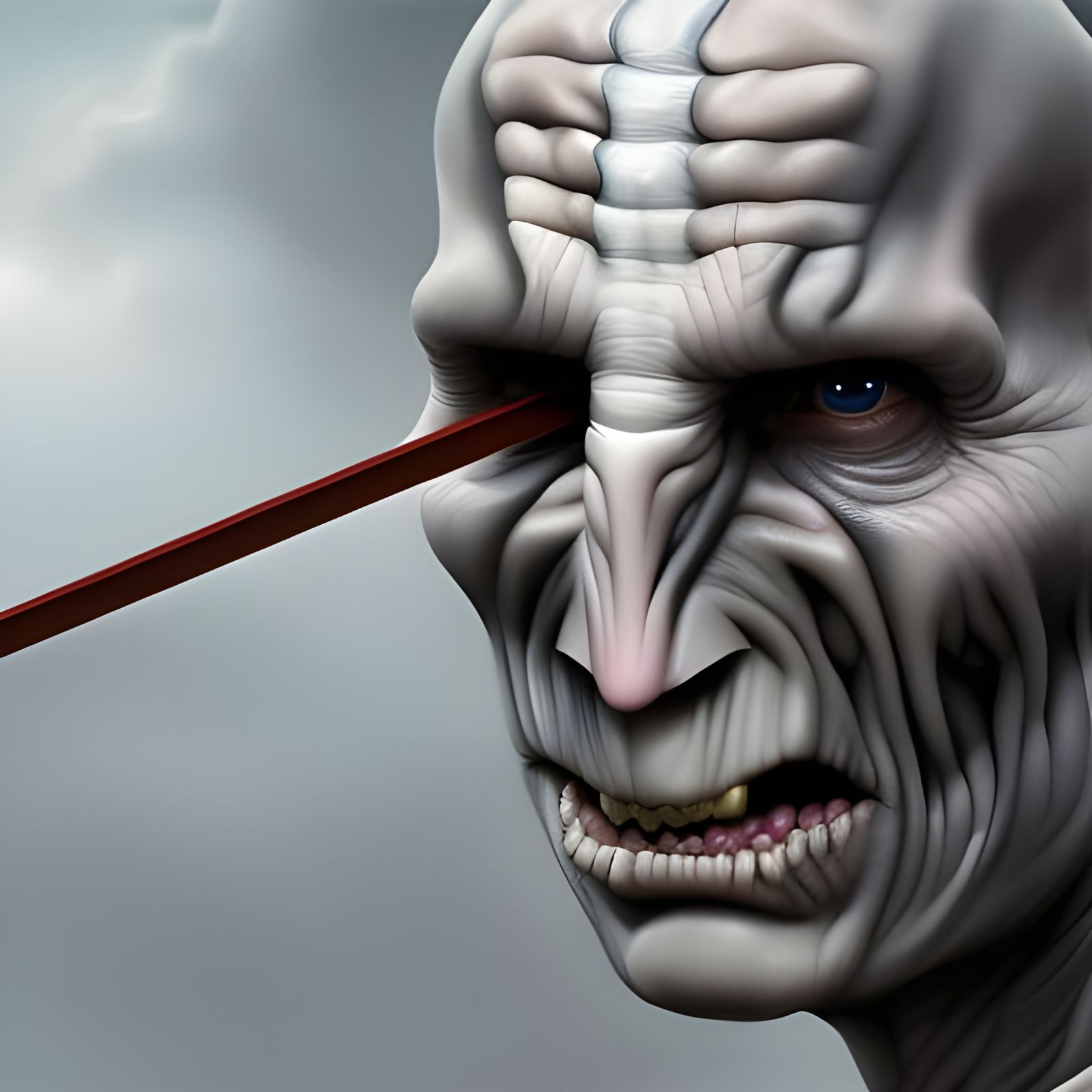 Voldemort in a Classroom Setting, a Hyperrealistic Portrait