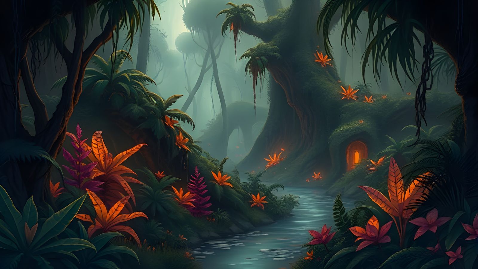 Mysterious Alien Jungle: Color Sketchnote Sketch