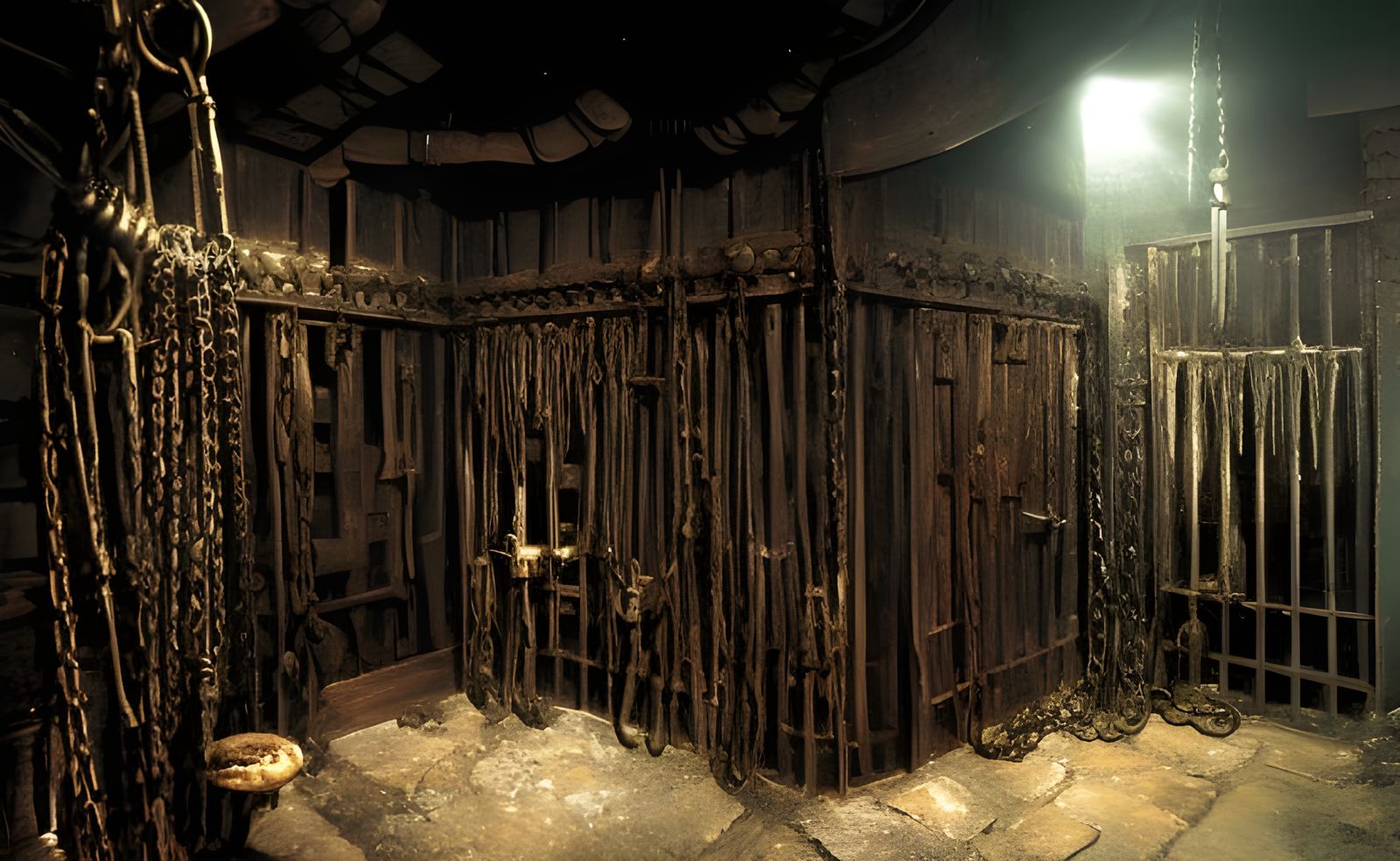 Dark Fantasy Dungeon Art in Hyperrealistic Style