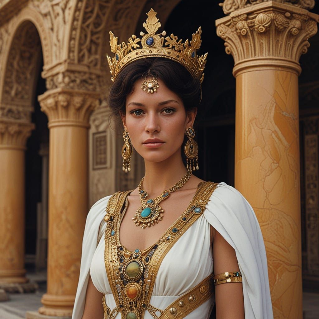 Regal Queen Laodice in Ancient Hellenistic Palace