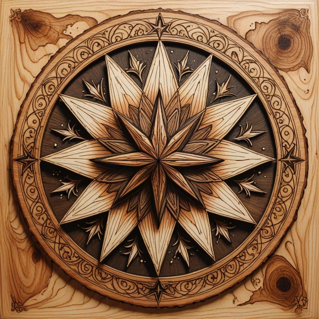 Pyrography star