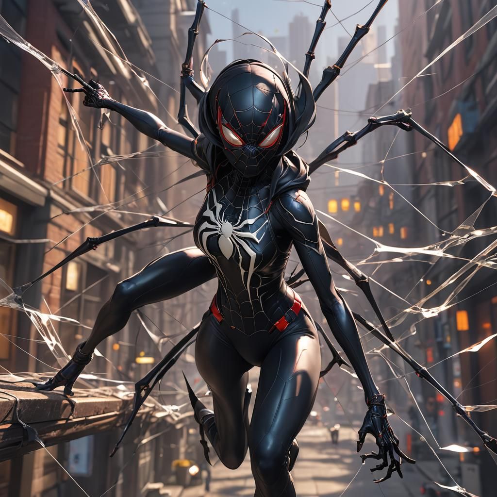 Lady Spider Transforms into Cyberpunk Anime Girl