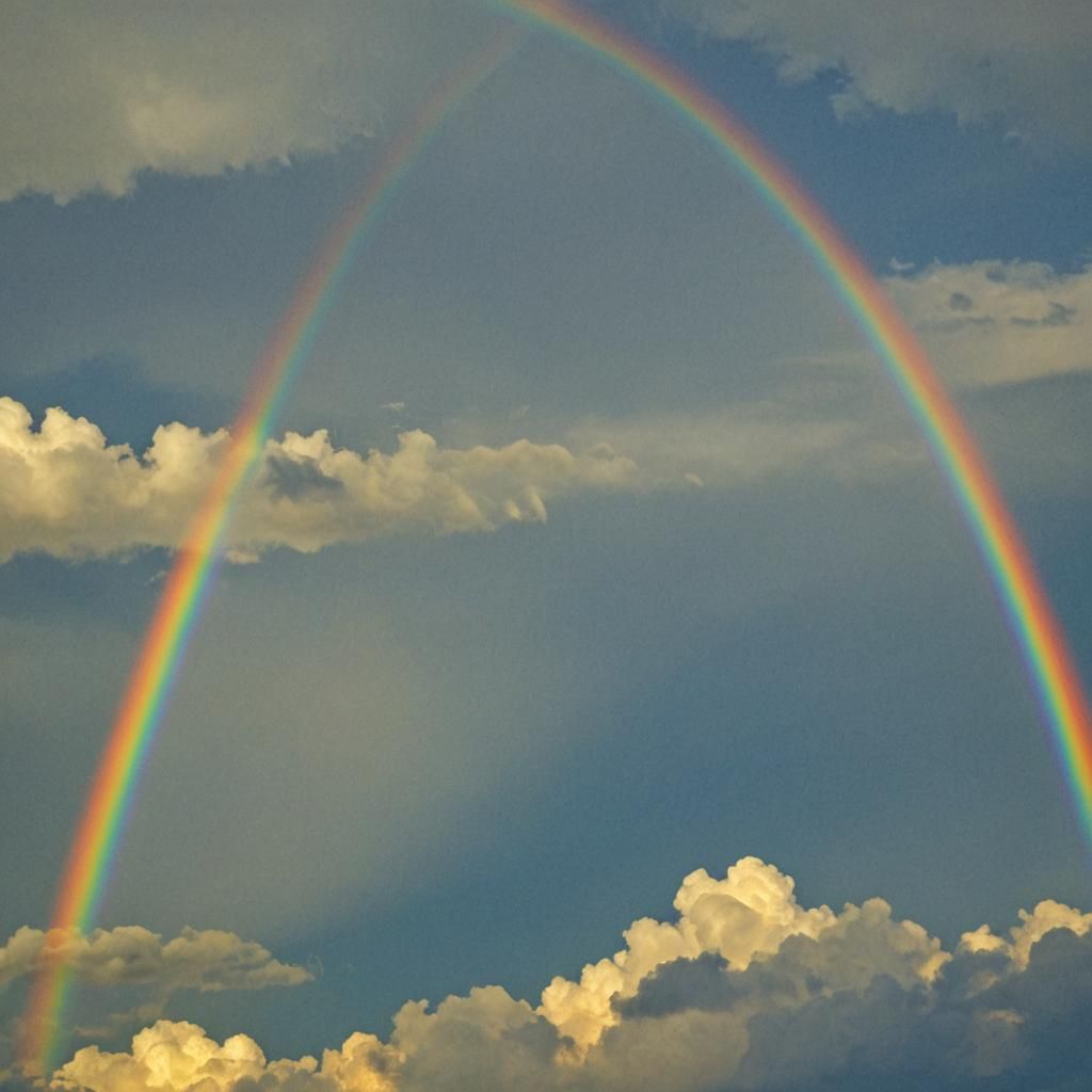 A Rainbow's Body Bends in Dark Majesty