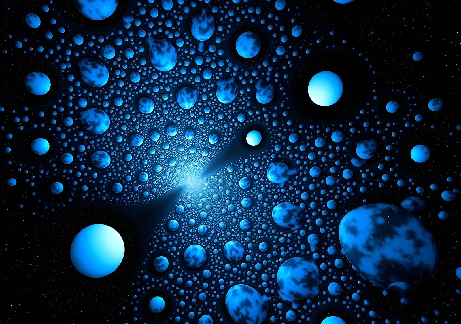 Cyan and Black Patterns Unite in Harmony