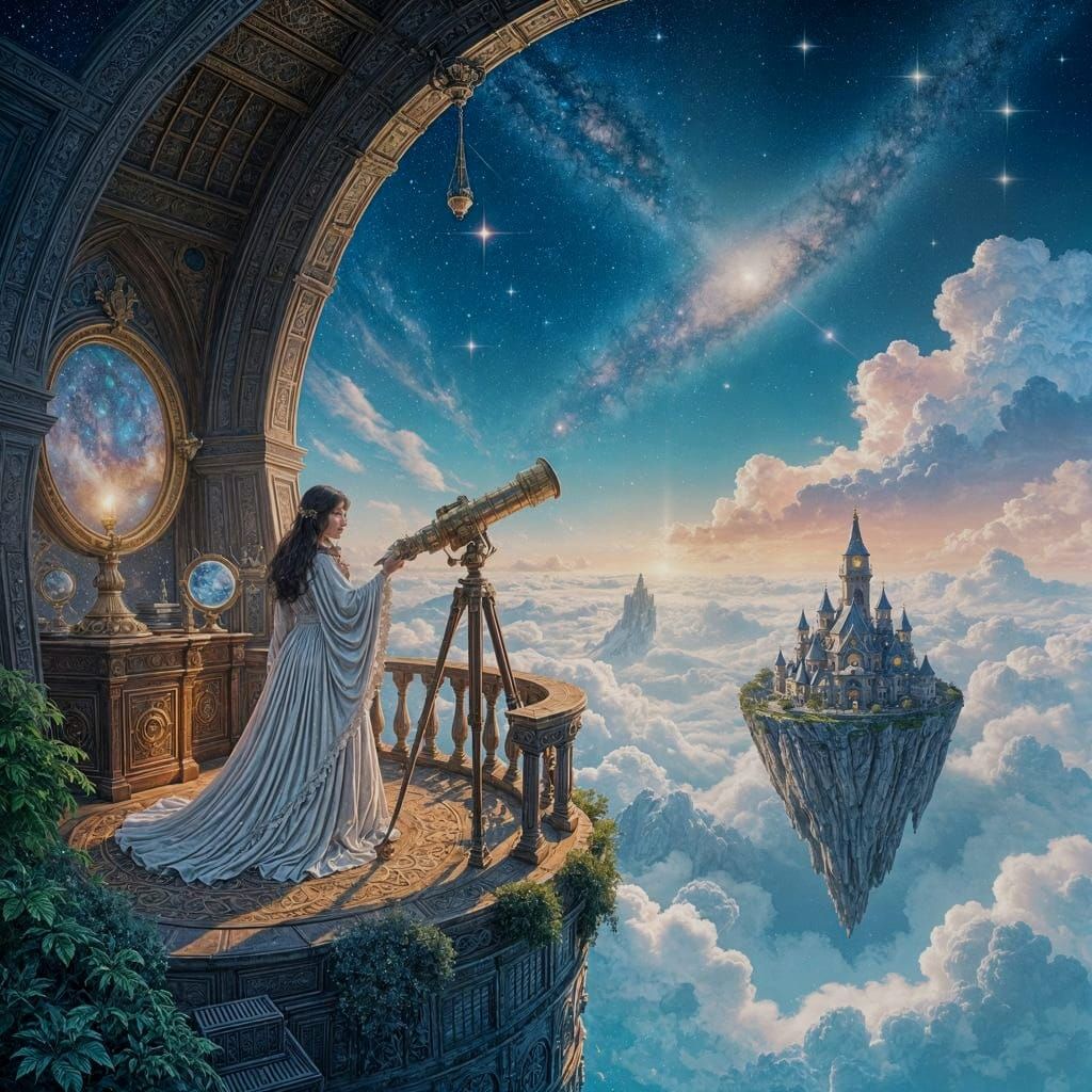 Celestial Cartographer in Floating Island Observatory