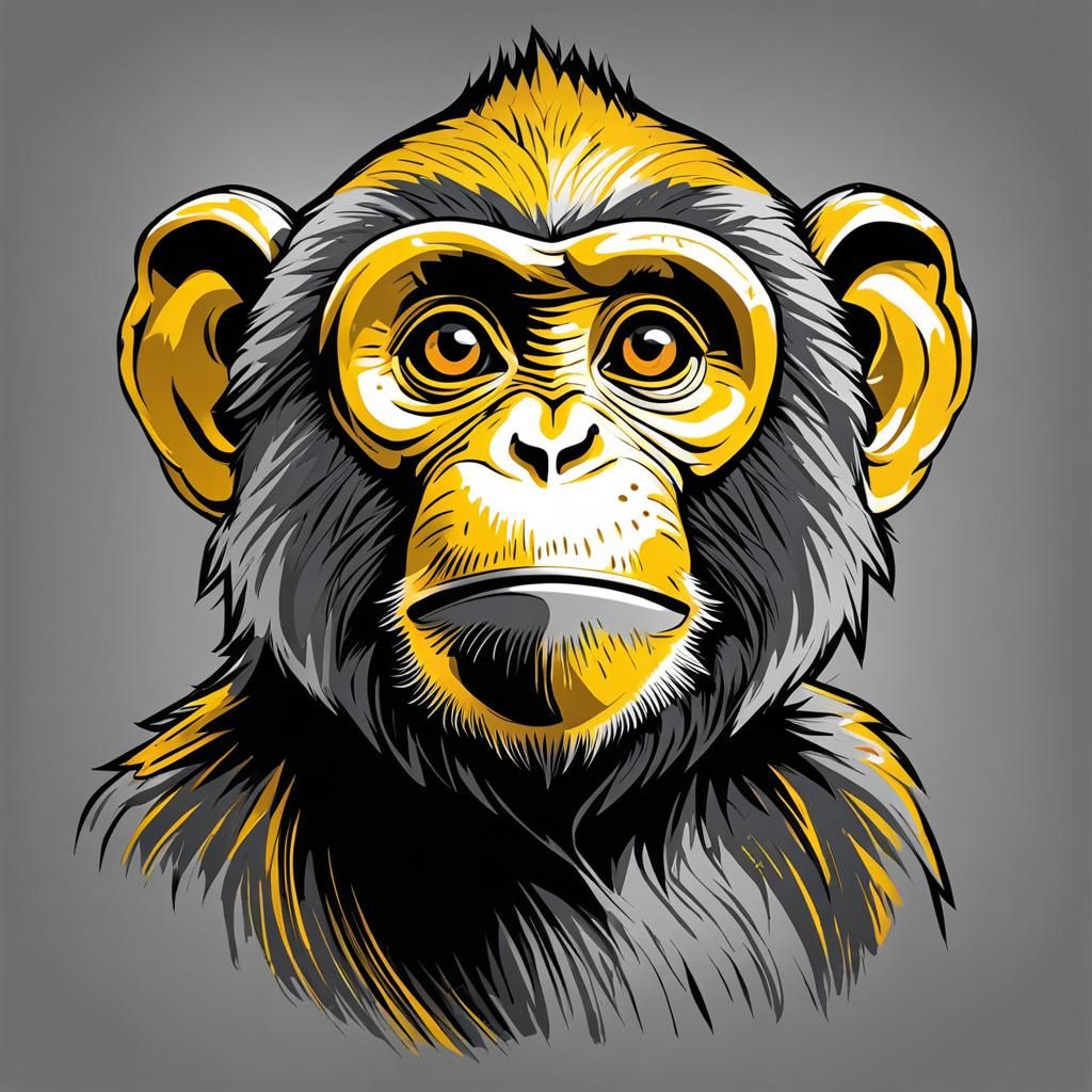 Mischievous Golden Monkey with Contrasting Colors