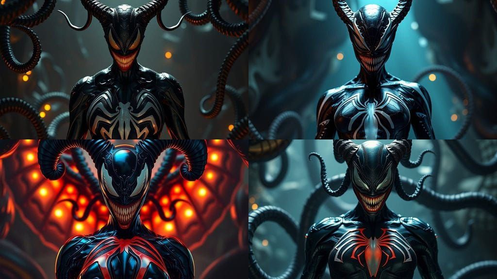 Venom Symbiote Queen in Latex Suit