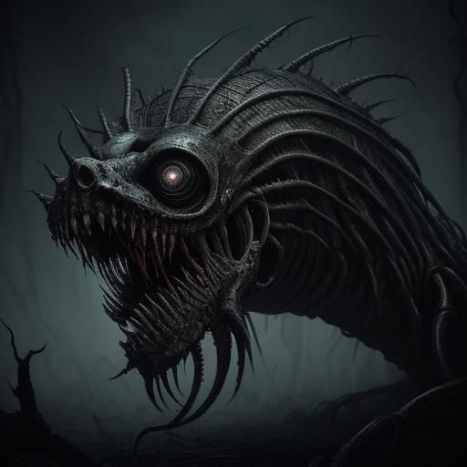 Biomechanical Horror in Dark Fantasy Style