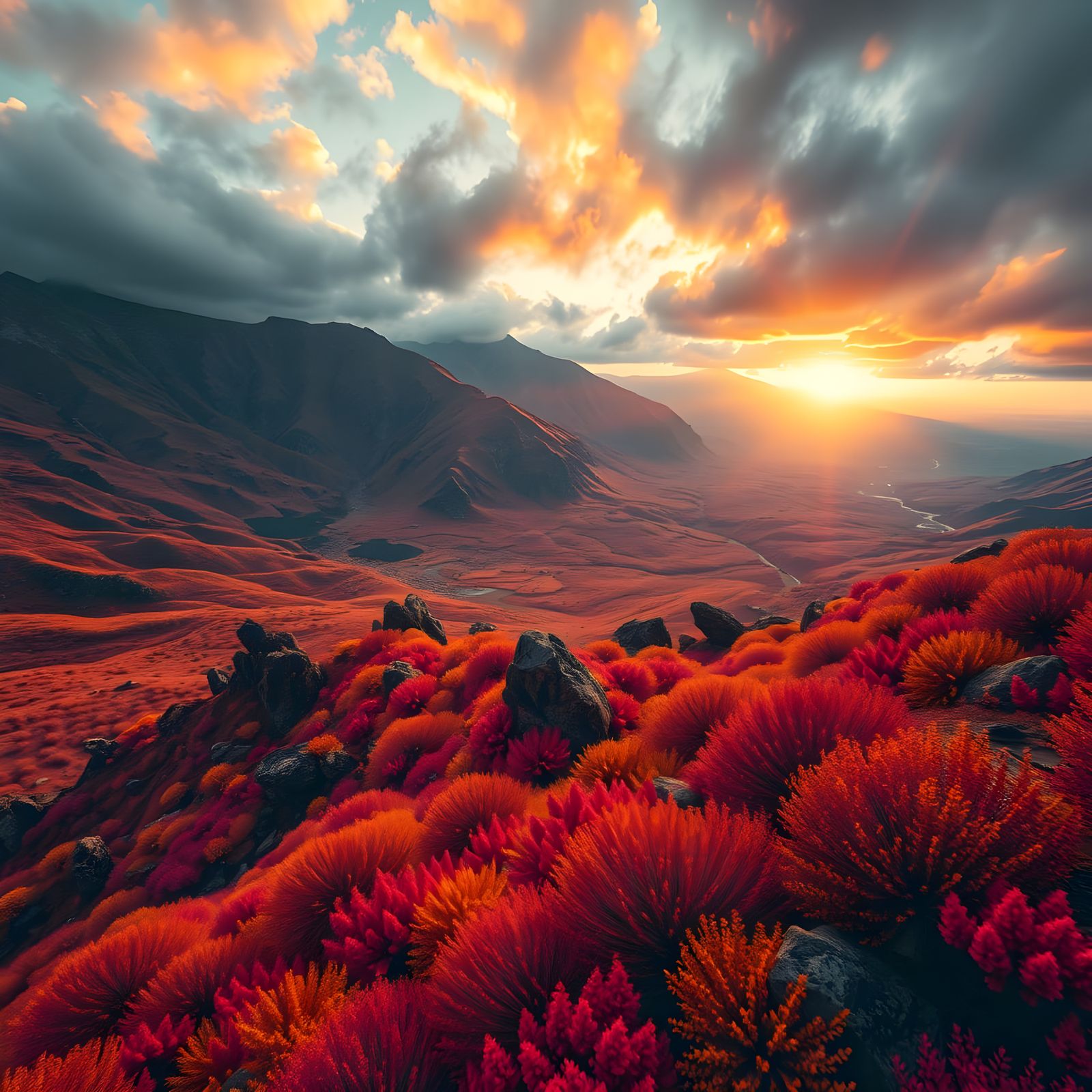 vivid landscape scene