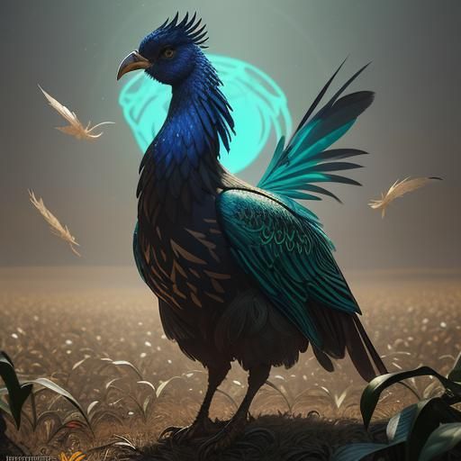 Autumn Wonderland with Realistic Turkeys in Vibrant Bloom