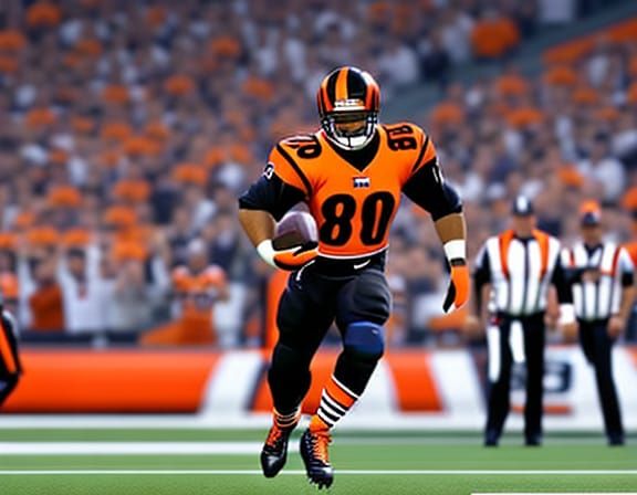 Cincinnati Bengals Quarterback in Epic 3D Cinematic Style