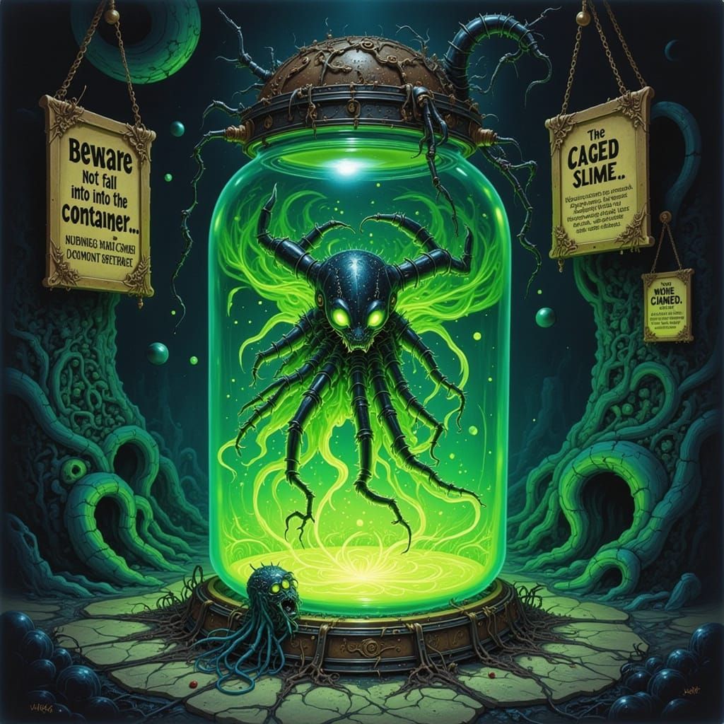 Enchanted Slime Container RPG Art