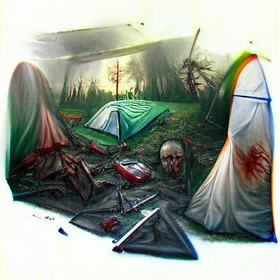 Mysterious Morning Aftermath of Carnage in Abandoned Campsit...