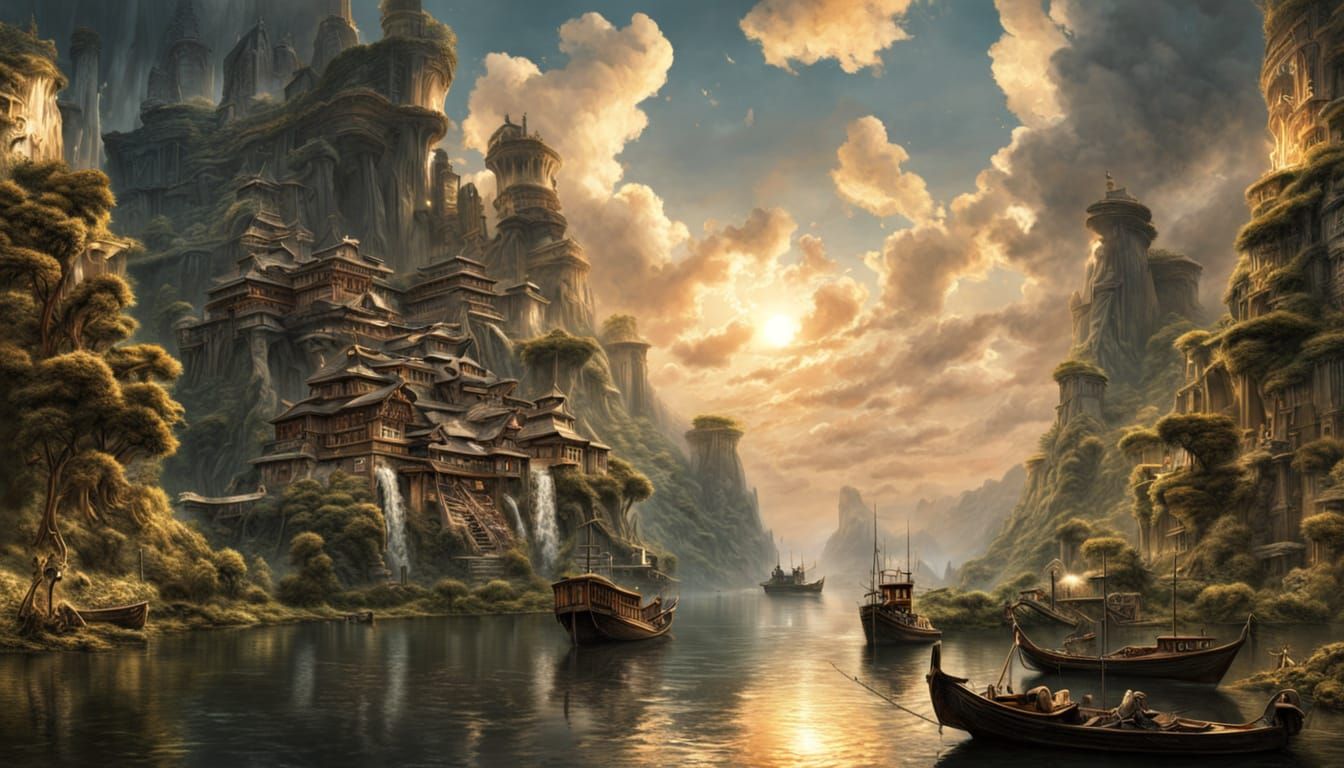 Epic Digital Matte Painting With Maximalist Detail