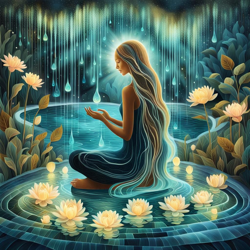 Bio Art of Glowing Human Connections in a Dreamlike Landscap...