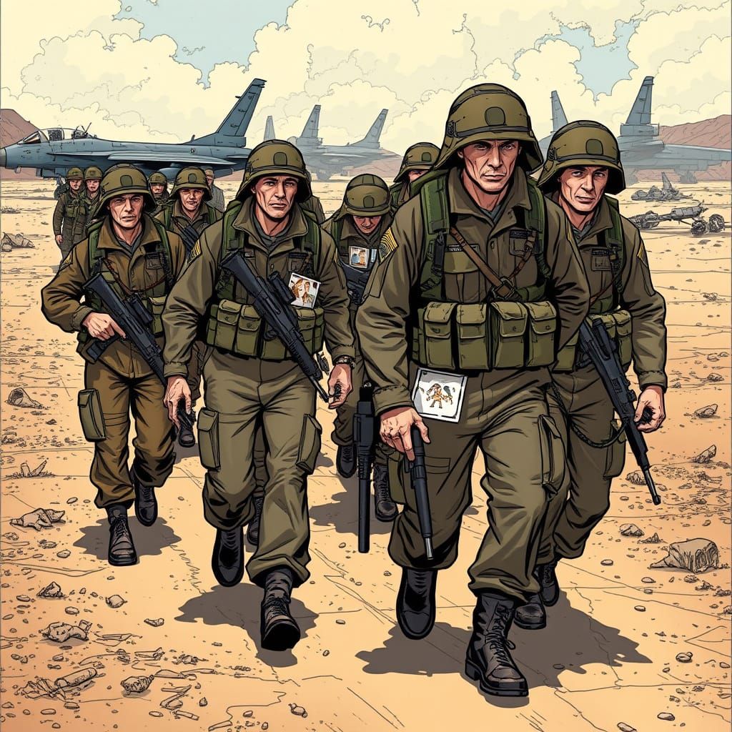 Warriors Return to Civilian Life in Vibrant Comic Book Style