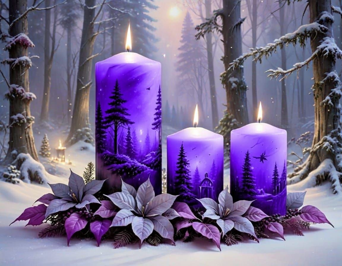 Violet Christmas Scene