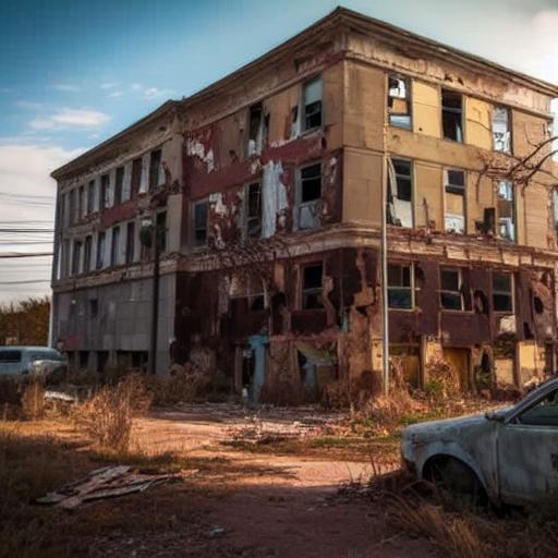 Decaying Urban Landscape in Muted Hues