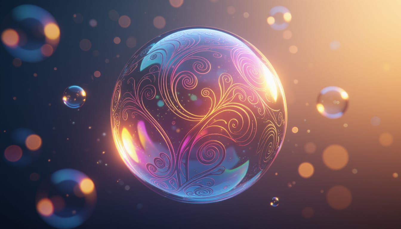 Glowing Tattoo Bubble in 3D Game Style