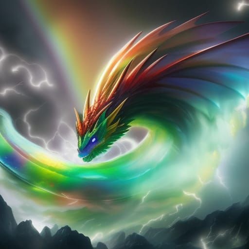 Anime-Inspired Dragon Egg in Stormy Skies