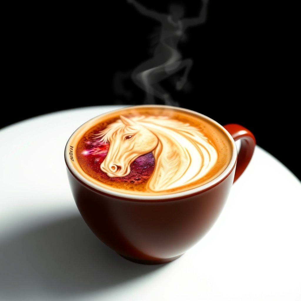 Cosmic Horsehead Latte Art Masterpiece