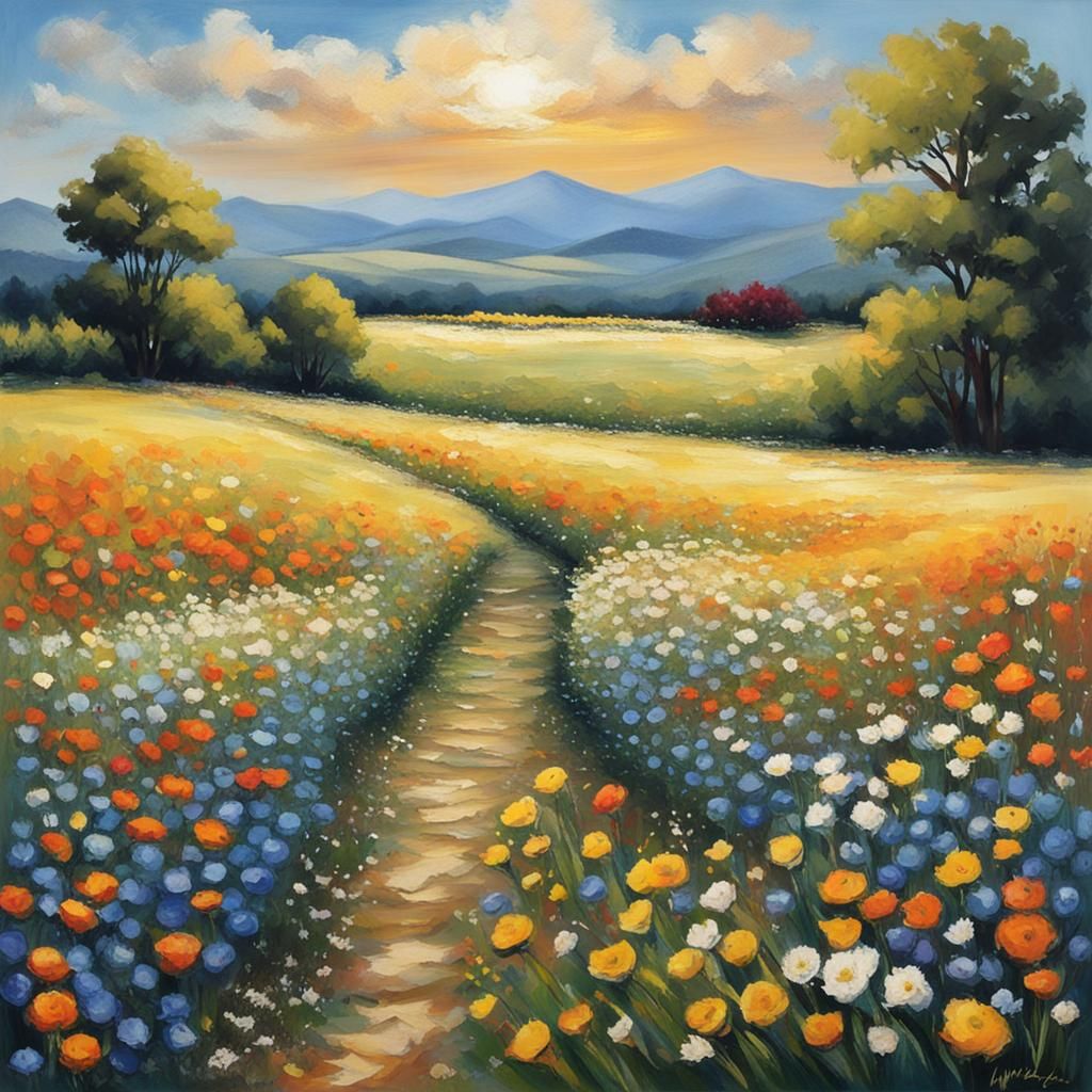 Serenity in a Gentle Breeze Landscape