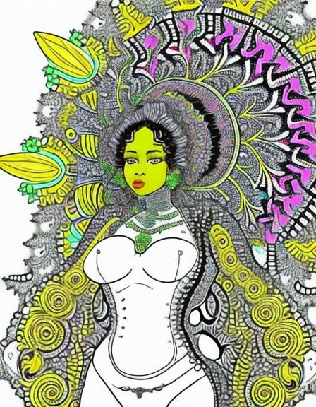 green-faced carnival queen