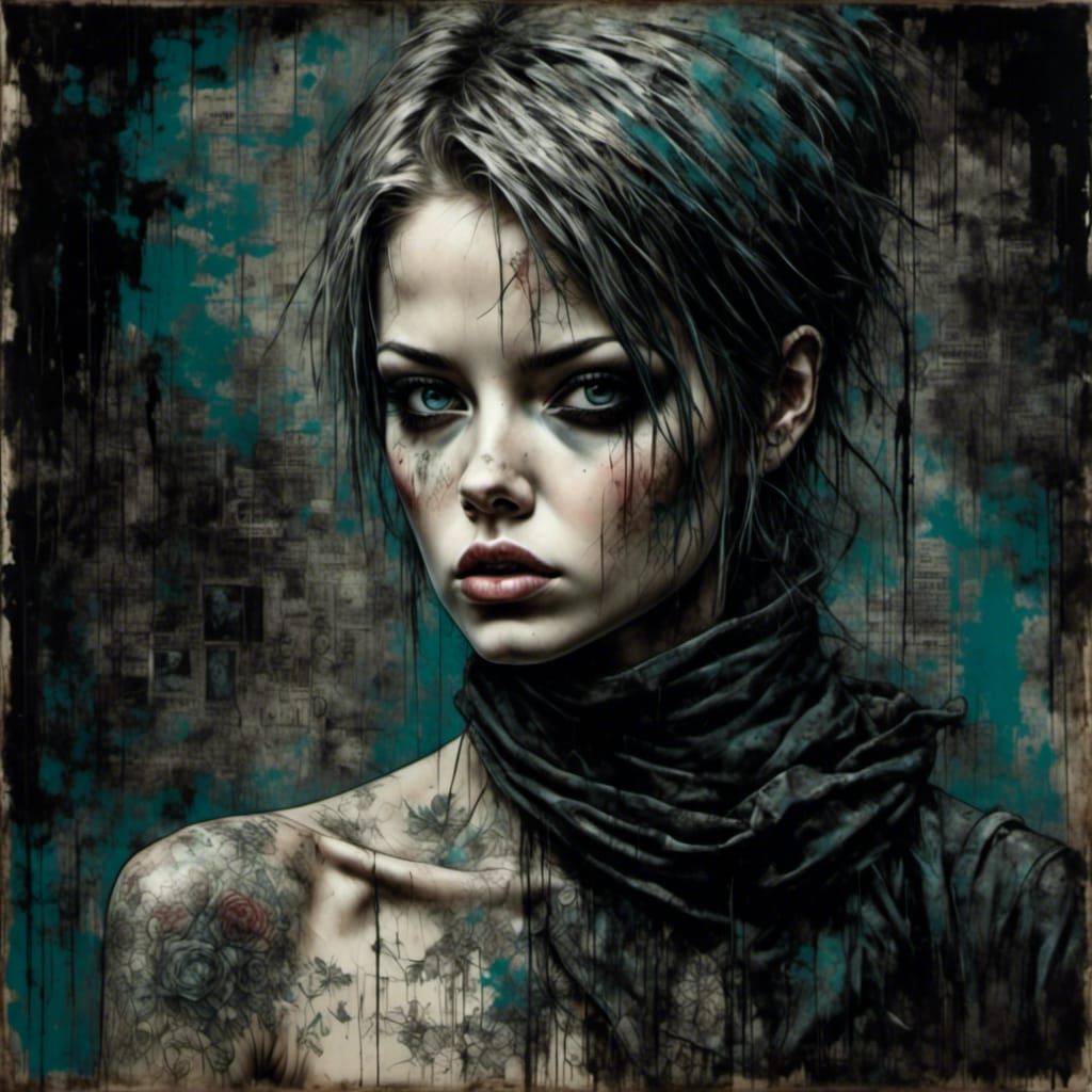 Surreal, Impasto Night Landscape with Faint Grey Highlights