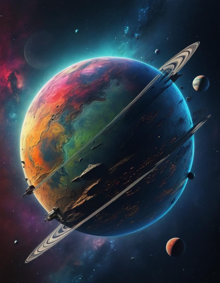 Epic Spacecraft in Orbit Around a Distant Gas Giant Planet