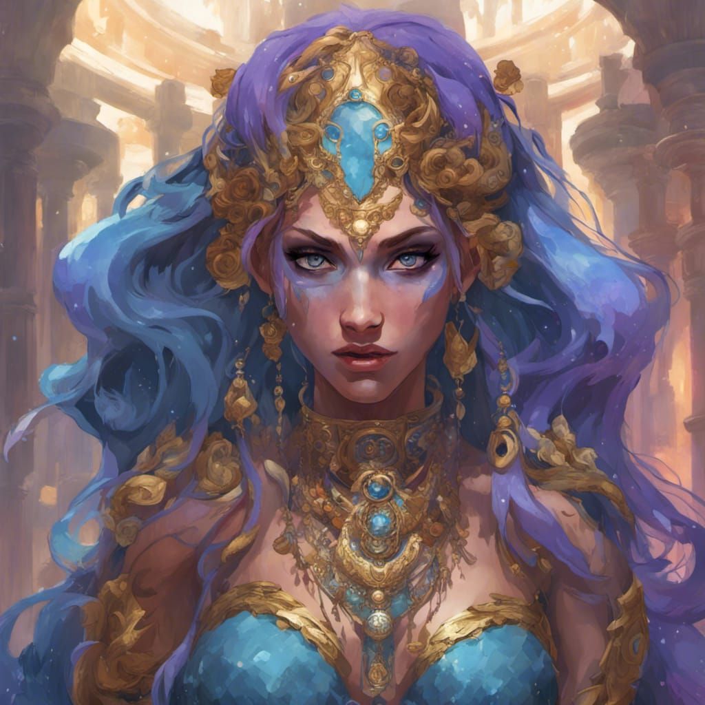 Ethereal Fantasy Genie in Ultra-Detailed Digital Art