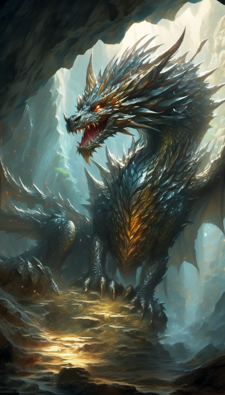 Epic Crystal Dragon in Prismatic Cave