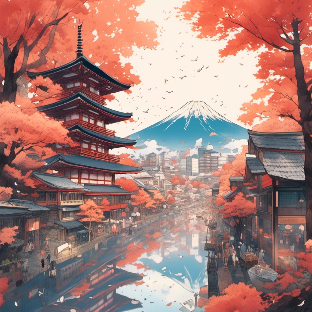 East Japan in Vibrant Autumn Colors