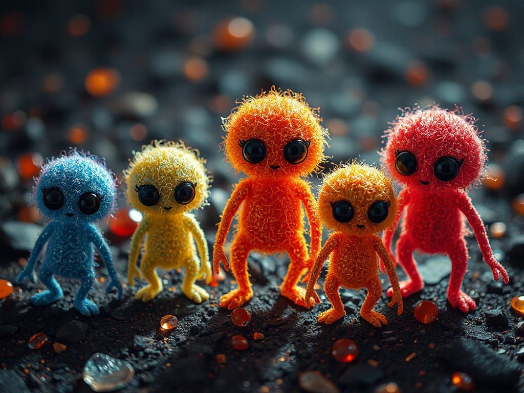 many different little fuzzy twerpy fartamous humanoids made ...