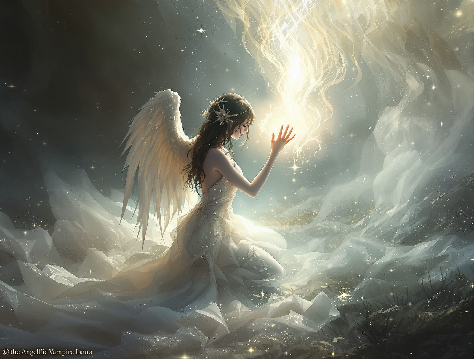 Angelic Vampire Laura Receives Healing Light in Mystical Rea...