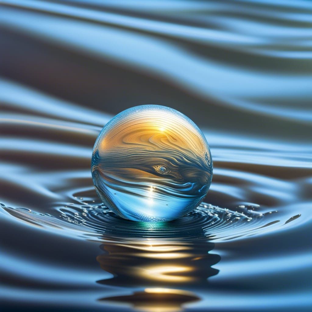 Surreal Water Droplet Glows in the Sunlight
