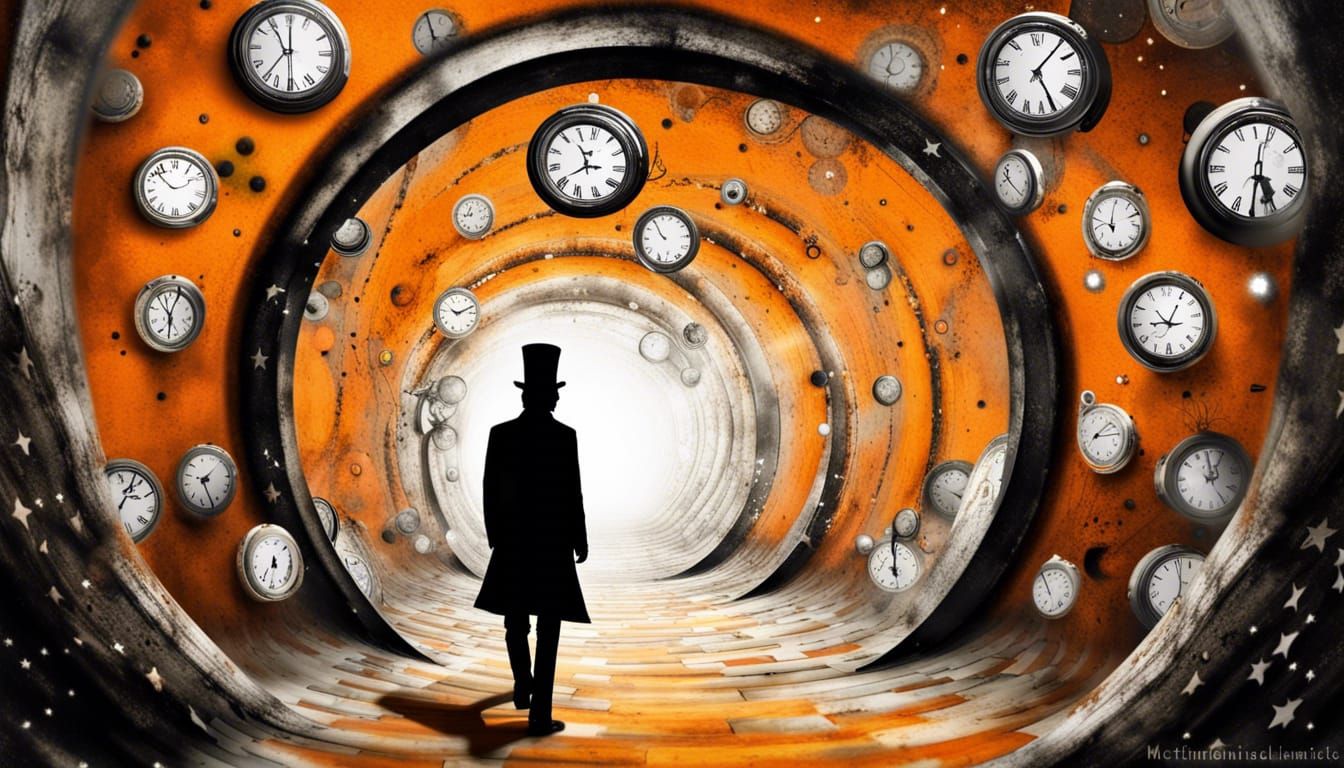 Time Traveller Walks Through Steampunk Portal