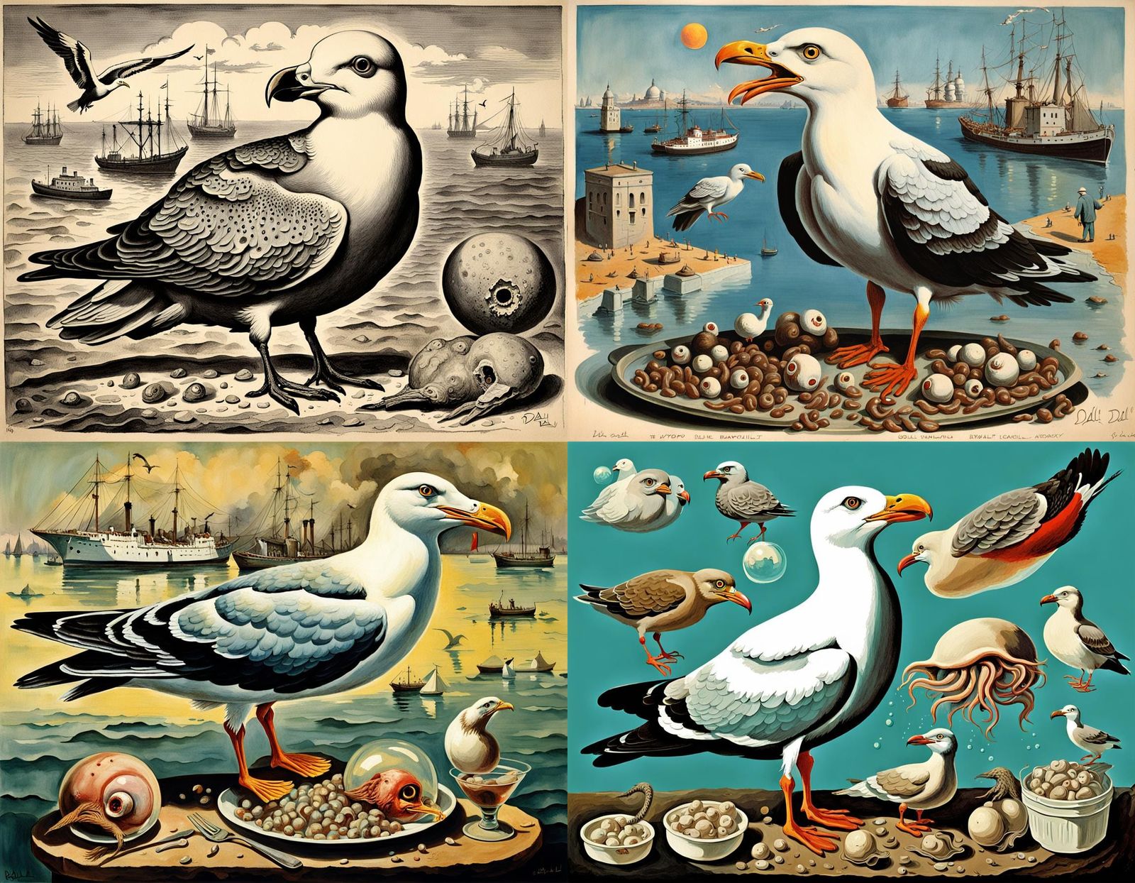 Deformed Mutant Sea Bird in a Vivisectional Nightmare