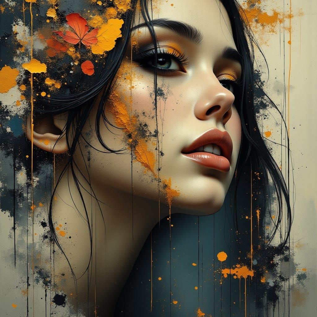 Stunning Head and Shoulders Portrait in Dynamic Lighting